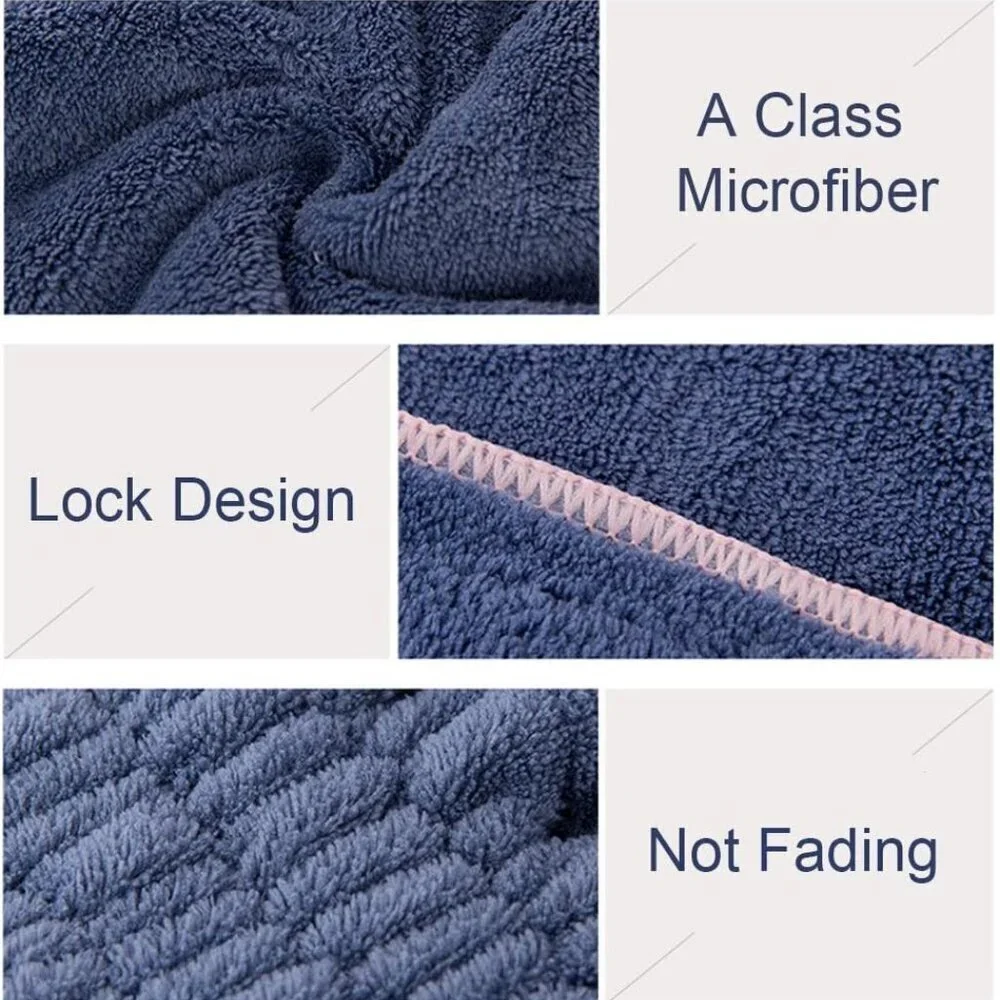 Microfiber Hair Drying Caps Large Absorbent Soft Fast Dry Towels Women Girls